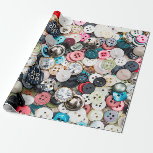 Papier Cadeau A lot of colorful sewing buttons of different colo