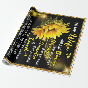 Papier Cadeau À Mon Cadeau D'Anniversaire Femme De Tournesol, Co