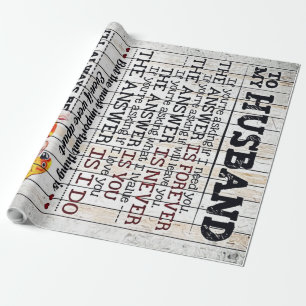 Papier Cadeau À Mon Mari Design, Nouveau cadeau maison