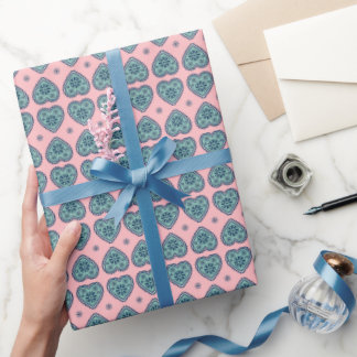 Papier cadeau à motif cœur ‘Karlek’ 