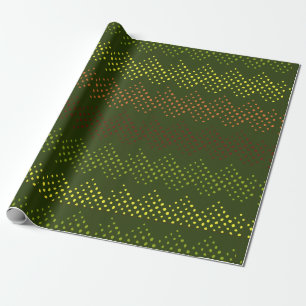 Papier cadeau à motif pointillé vert