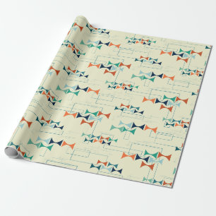 Papier Cadeau Abat-jour du repaire du papa (bleu)
