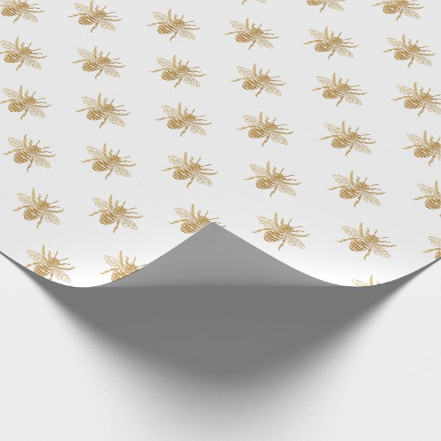 Papier Cadeau Abeilles métalliques de Photo-Effet d'aluminium de (Coin)