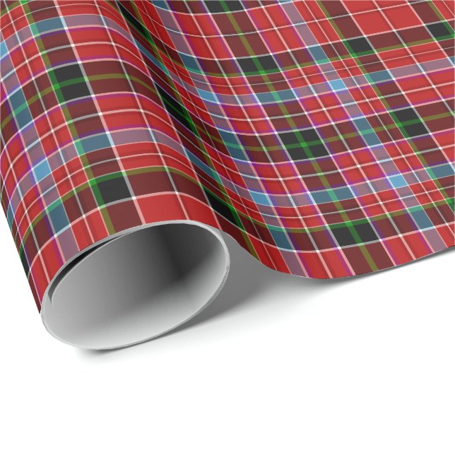 Papier Cadeau Aberdeen Scotland District Tartan (Coin rond)