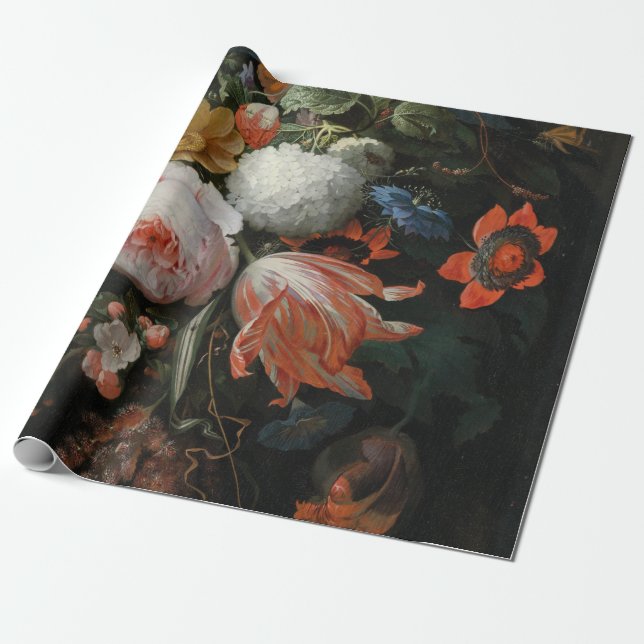 Papier Cadeau Abraham Mignon - Un Bouquet De Fleurs (Déroulé)