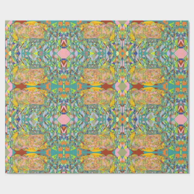 Papier Cadeau Abstract art retro impressionistic design (Plat)