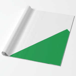 Papier Cadeau Abstrait Green Spikes Palm Feuille Motif Blanc