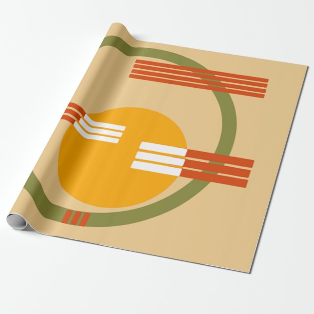 Papier Cadeau Abstrait moderne du milieu du siècle (Déroulé)