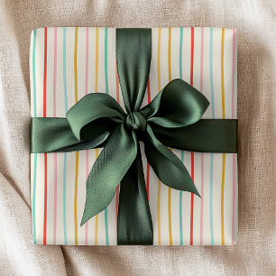 Papier Cadeau Abstrait Noël coloré Doodle Motif rayé