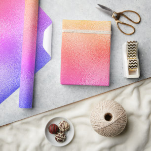 Papier Cadeau Abstrait Shimmer Rainbow Glass