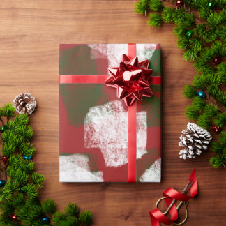 Papier Cadeau Abstraite peinture numérique éponge Noël de Noël