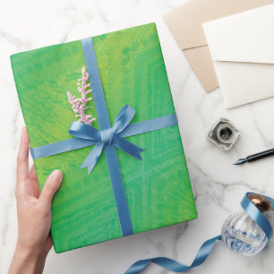Papier Cadeau Acceptation   Motif de Shibori jaune bleu