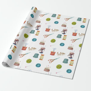 Papier Cadeau Accessoires de couture vintages