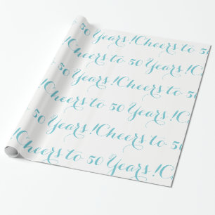 Papier Cadeau Acclamations à 50 ans de papier d'emballage