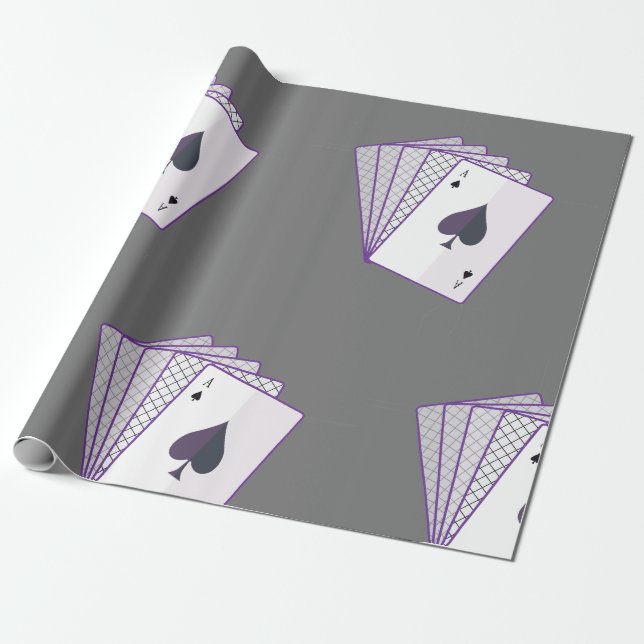 Papier Cadeau Ace De Pique (Déroulé)