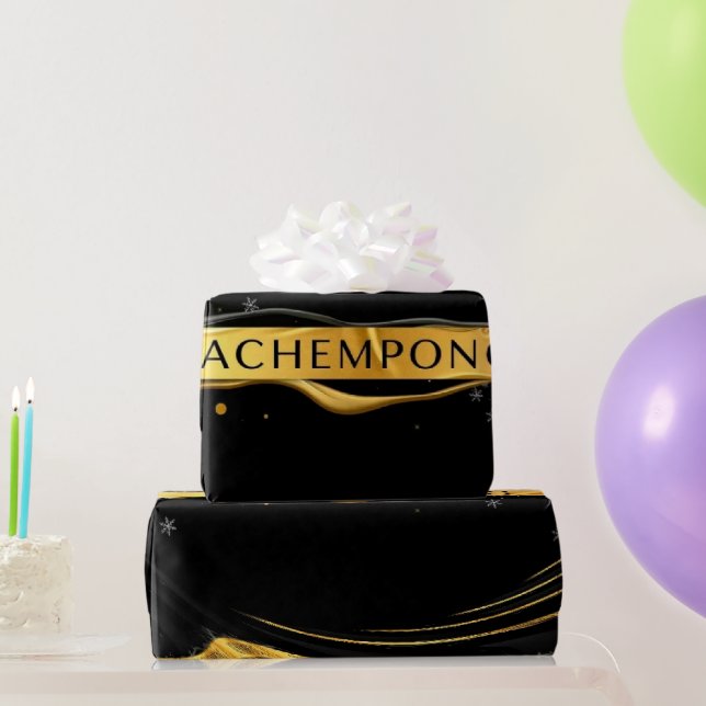 Papier Cadeau Achempong: Auric Cascade | |Liquid Gold Opulence   (Cadeaux de fête)