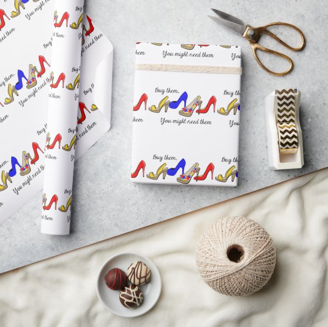 Papier Cadeau Acheter les chaussures (Artisanat)