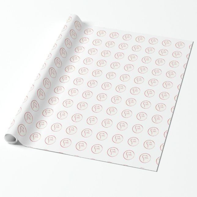 Papier Cadeau Adoption, Dots Jaunes avec Coeur Rouge (Déroulé)