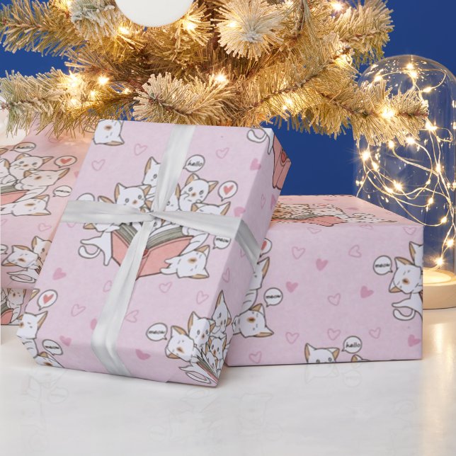 Papier Cadeau adorable Cute Cat (Vacances)