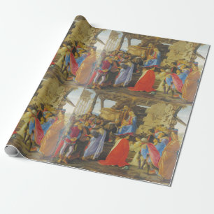 Papier Cadeau Adoration des Mages par Sandro Botticelli 1475