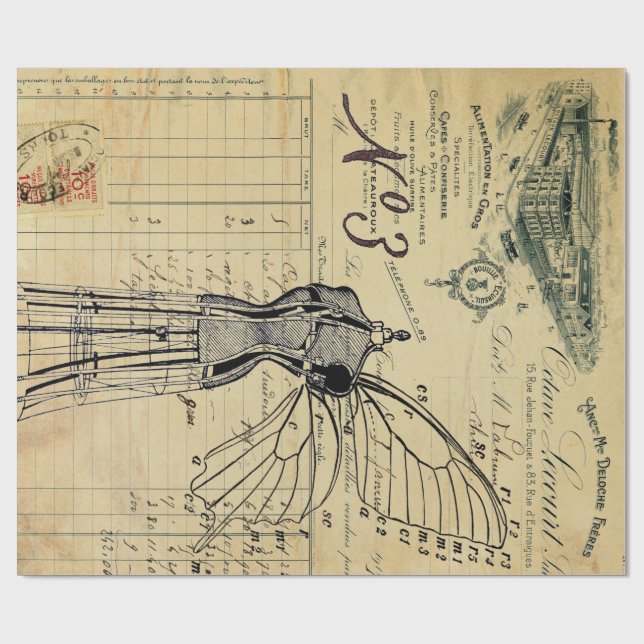 Papier Cadeau Affiche de l'ange 60lb Decoupage de forme de robe (Plat)