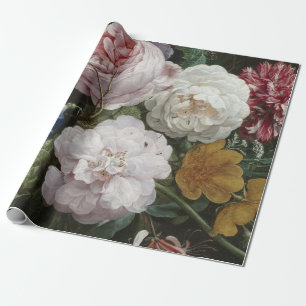 Papier Cadeau Affiche florale de Decoupage de beaux-arts