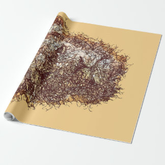 Papier Cadeau Afrique Abstraite Lion