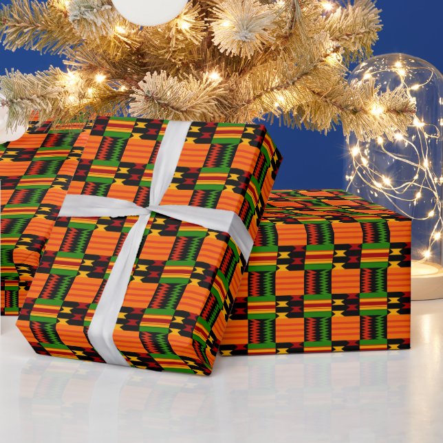 Papier Cadeau Afro Pop Style moderne Kente (Vacances)