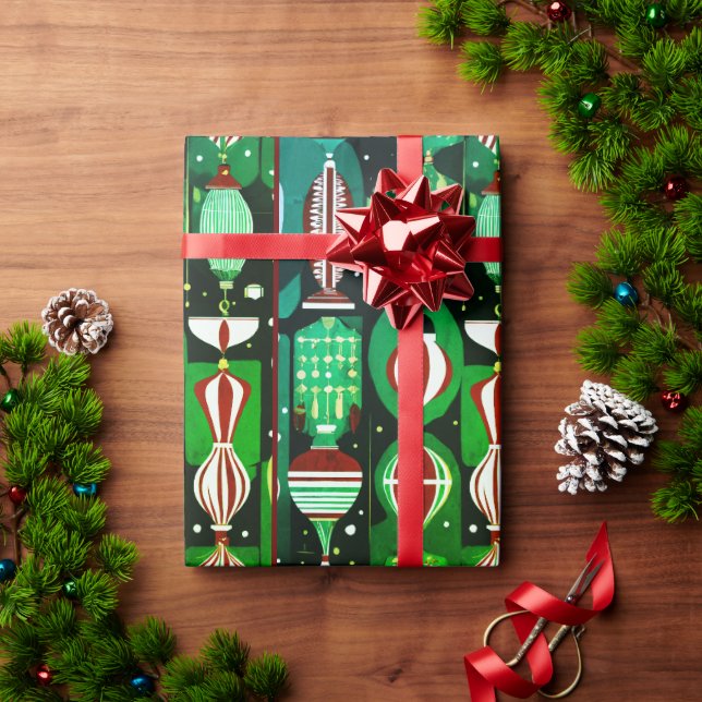 Papier Cadeau Afrocentric Christmas sans couture - 30pouces x 6p (Cadeau de vacances)