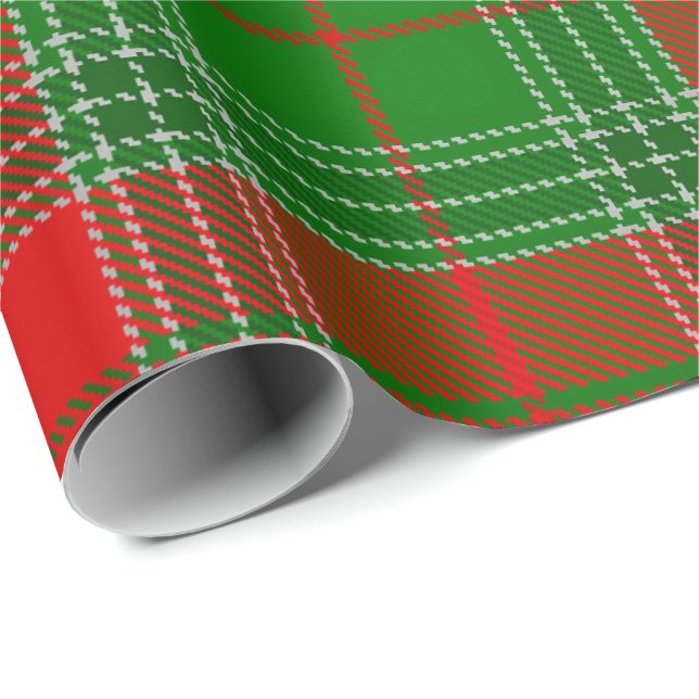 Papier Cadeau Agritourisme classique Red En vichy Buffalo Plaid (Coin rond)