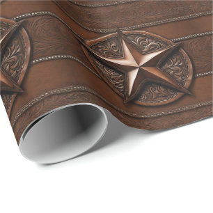 Papier Cadeau Agritourisme rustique Cowboy Western Country Texas