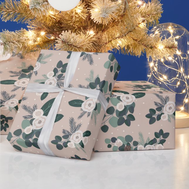 Papier Cadeau Agritourisme rustique verdure fleurie (Vacances)