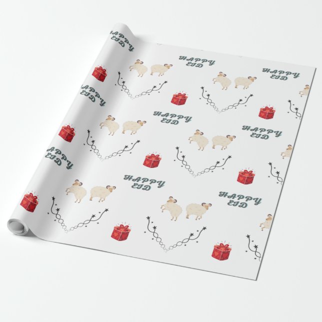 Papier Cadeau Aïd de bakra - Aïd de moubarak-Joyeux Aïd de mouba (Déroulé)