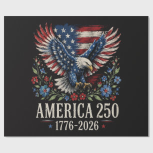 Papier Cadeau Aigle Américain 250e Anniversaire