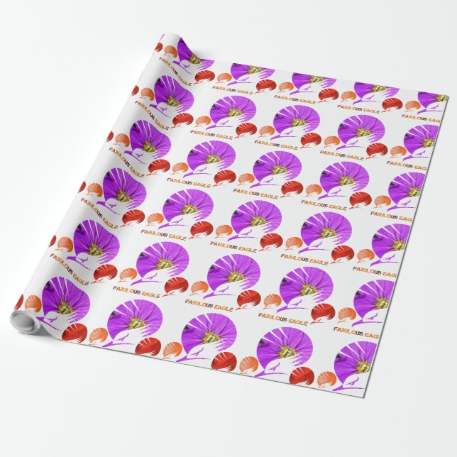 Papier Cadeau aigle fabuleux (Déroulé)