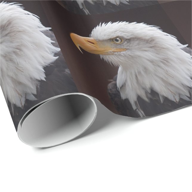 Papier cadeau Aigle fier (Coin rond)
