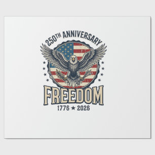 Papier Cadeau Aigle patriotique vintage de la liberté pour le 25