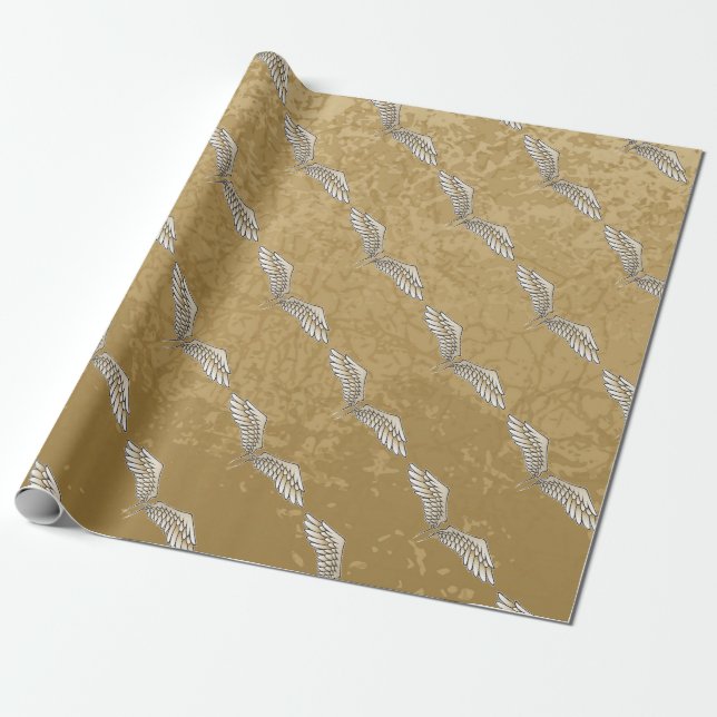 Papier Cadeau Ailes beiges (Déroulé)