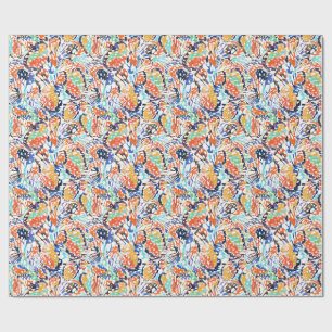 Papier Cadeau Ailes papillon teint - Kaleidoscope des couleurs
