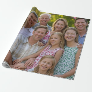 Papier Cadeau Ajouter une Personnaliser photo de réunion de fami