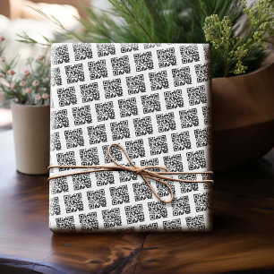 Papier Cadeau Ajouter votre code ou logo QR - Minimaliste profes