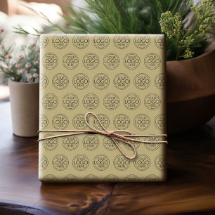 Papier Cadeau Ajouter votre logo - Business Minimalist Gold