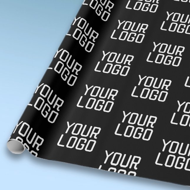 Papier Cadeau Ajouter votre logo Répéter Motif Modèle modifiable (Créateur téléchargé)