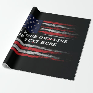 Papier Cadeau Ajouter votre propre texte sur grunge American fla