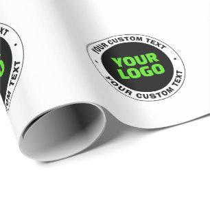 Papier Cadeau Ajoutez votre propre logo d'entreprise ou votre co