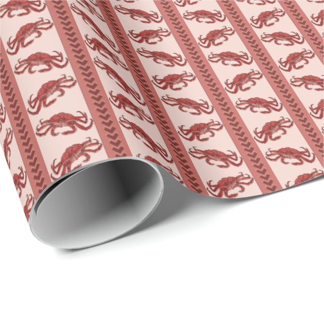 Papier Cadeau Alaska King Crab Wrapping Paper  (Coin rond)