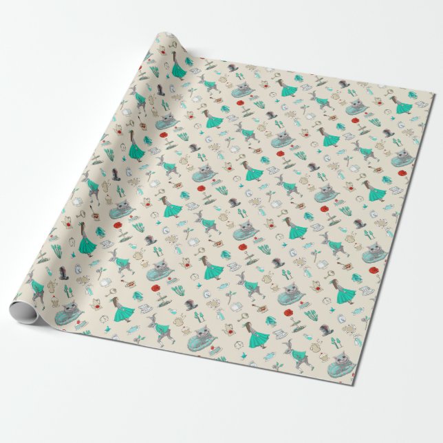 Papier Cadeau Alice au pays des merveilles (Déroulé)
