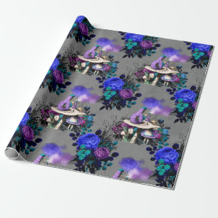 Papier Cadeau Alice au pays des merveilles Fleurs de la chenille
