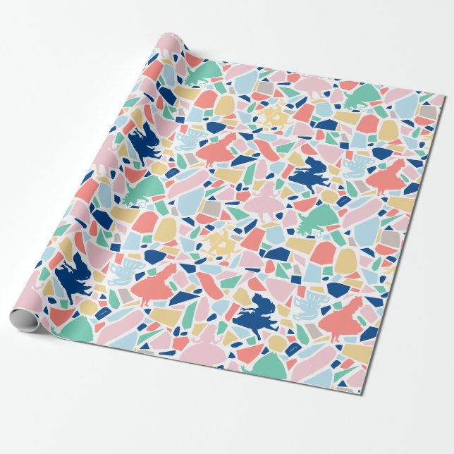 Papier Cadeau Alice au pays des merveilles| Motif de mosaïque (Déroulé)