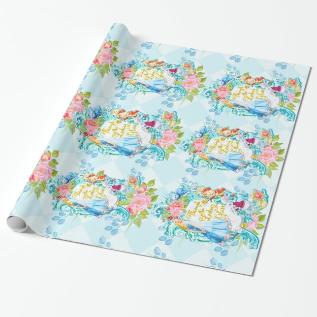 Papier Cadeau Alice Au Pays Des Merveilles Papier Enveloppant (Déroulé)